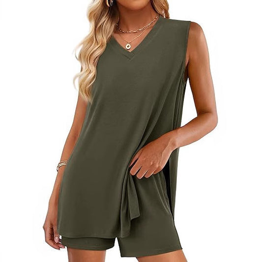 V-neck Sleeveless Top