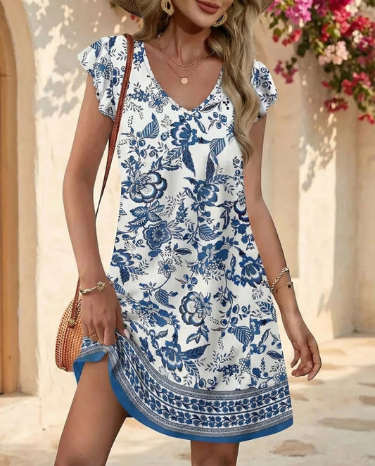 Riviera V-Neck Swing Dress